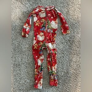 Bums and Roses Cozy Christmas Red Kids Footie Pajamas